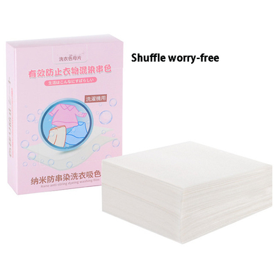 Household Laundry Anti Cross Dye Absorbing Laundry Sheets Antibacterial And Mite Removal Dissolving Laundry Sheets