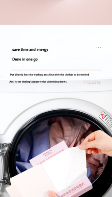 Anti Color Laundry Paper Sheets / Customizable Clothes Detergent Sheets Paper