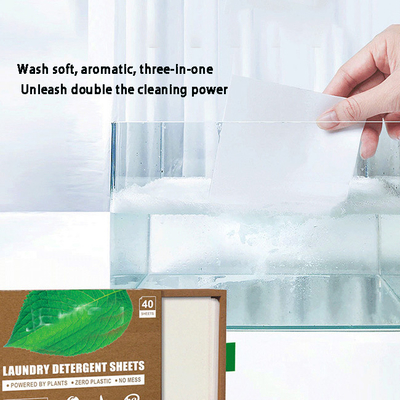 Portable Clothes Washing Sheets Bubble Wrap Powerful Decontamination And Fragrance Washer Sheets