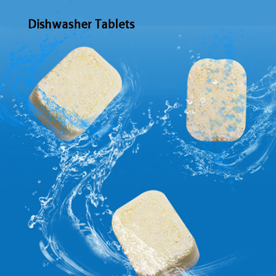 Tableware Chemical Free Dishwasher Tablets Degreasing Effervescent Tablets  Customized Size