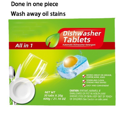 Non Toxic Dishwasher Tablets Brightening Dishwashing Agent Powder Salt Three In One Household Detergent