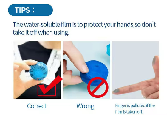 Automatic Blue Natural Toilet Bowl Cleaner Tablets With Bleach