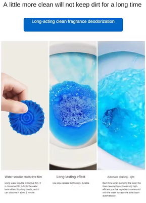 Blue Automatic Toilet Bowl Cleaner Tablets Bubbles Solid Block Toilet Cleaning Tablet