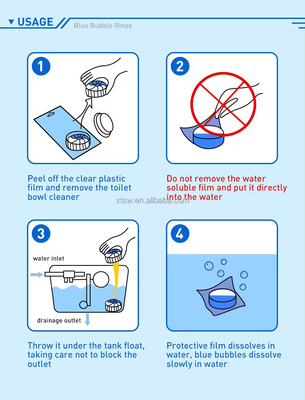 Solid Bathroom Cleaning Tablets Automatically Cleaning Deodorant And Smell Removing