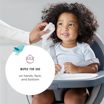 Water Based Baby Unscented Wet Wipes Soft Skin Friendly Customized 140*180MM