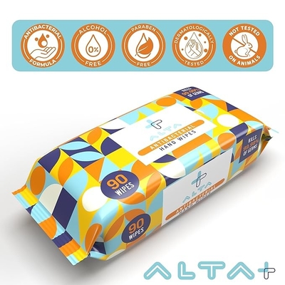 Adults Cleaning Antibacterial Wet Wipes Soft Skin Friendly Family Size