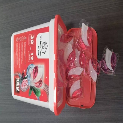 12g Red Pomegranate Scented Washing Machine Laundry Detergent Pods Plastic Box Package