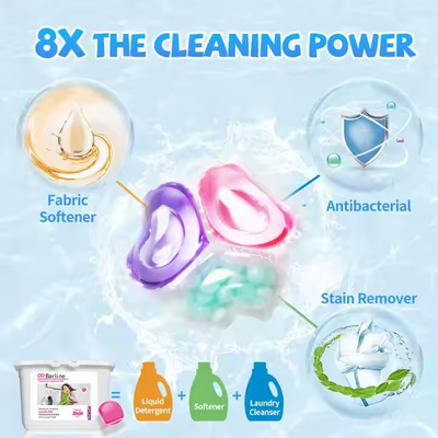 3in1 Laundry Capsules Exclusive Design Beads Fragrance Liquid Washing Laundry Detergent Capsules Pods