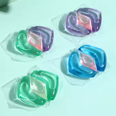 Large 25g Laundry Fragrance Beads Three-Chamber OEM/ODM Detergent Pods For Apparel Gel Shape