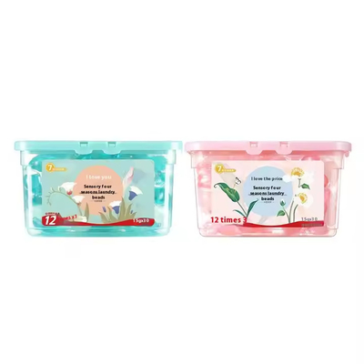 3-Chamber 15g Concentrate Laundry Detergent Capsules Floral Fragrance Laundry Detergent Pods For Eco-Friendly Cleaning