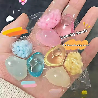 Natural Scent Detergent Capsules Solid Laundry Beads Washing Pods Eco-Friendly Laundry Detergent Pods