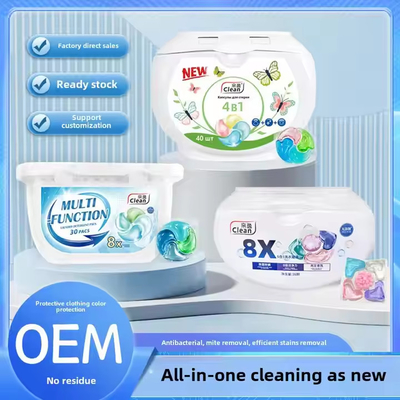 Eco Friendly 4-In-1 Fragrance Pods Long-Lasting Cleaning Washing Capsules For Family