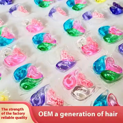 Customized Eco-Friendly Three-Chamber Three-In-One Scented Laundry Detergent Pods For Stock