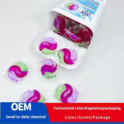 Eco-Friendly Water Soluble Laundry Detergent Pods for Apparel Gel-Shaped Washing Capsules