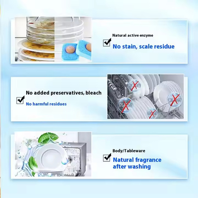 Eco Friendly Automatic Dishwasher Tablets Dishwasher Detergents OEM ODM Kitchen Cleaning