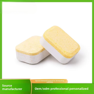 Eco Friendly Disposable 3-in-1 Solid Cleaner For Grease Removal Effervescent Dishwasher Detergent Tablets