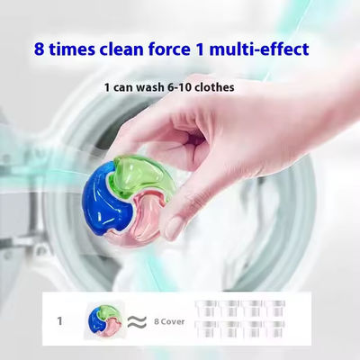 OEM Custom 15g Large Weight Three-Chamber Deep Stain Removal Laundry Detergent Pods