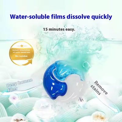 OEM Custom 15g Large Weight Three-Chamber Deep Stain Removal Laundry Detergent Pods