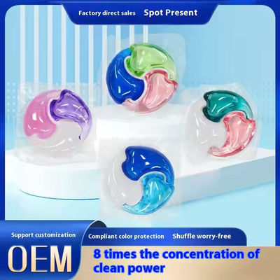 OEM Custom 15g Large Weight Three-Chamber Deep Stain Removal Laundry Detergent Pods