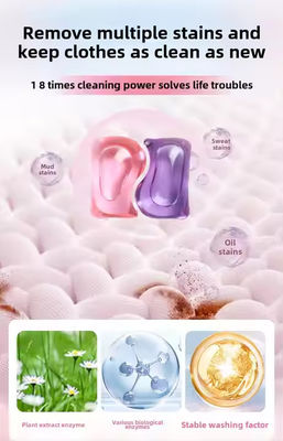 Long Lasting Fragrance 2-In-1 Laundry Pods OEM/ODM Custom 15-20g For APPAREL Detergent