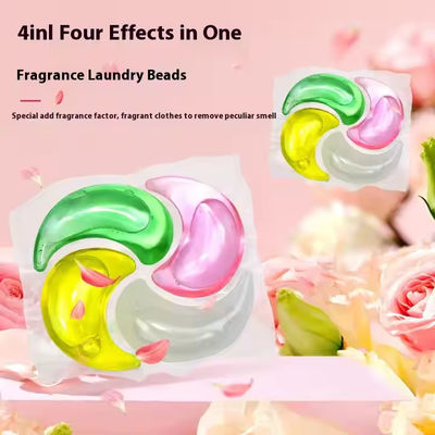 Four-Cavity 12g Long-Lasting Fragrance Gel Shape Laundry Pods In Customized Color For Detergent APPAREL