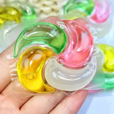 Four-Cavity 12g Long-Lasting Fragrance Gel Shape Laundry Pods In Customized Color For Detergent APPAREL