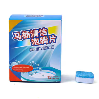 12 Tablets/Box Disposable Toilet Cleaning Effervescent Tablets Solid Fragrance Removes Odor Toilet Cleaning Tablets