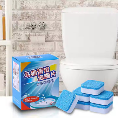 12 Tablets/Box Disposable Toilet Cleaning Effervescent Tablets Solid Fragrance Removes Odor Toilet Cleaning Tablets