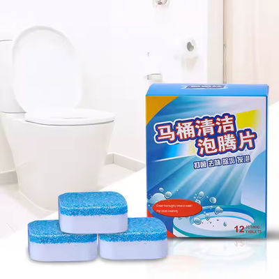 12 Tablets/Box Disposable Toilet Cleaning Effervescent Tablets Solid Fragrance Removes Odor Toilet Cleaning Tablets