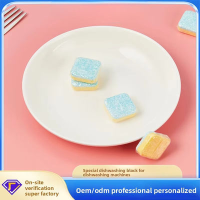 Three-in-One Customizable Dual-Color Water-Soluble Film Dual Action Stain Grease Removal Dishwasher Tablets