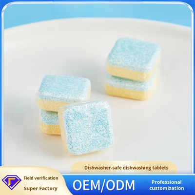 Three-in-One Customizable Dual-Color Water-Soluble Film Dual Action Stain Grease Removal Dishwasher Tablets
