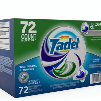 Safe for Fabrics Laundry Pods 72 Count Package Size For in Standard and HE Washing Machines