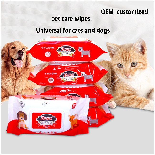 80 Large Pack Cleaning  Cats Dog Wet Wipes No Wash Deodorizing No Fragrance Universal
